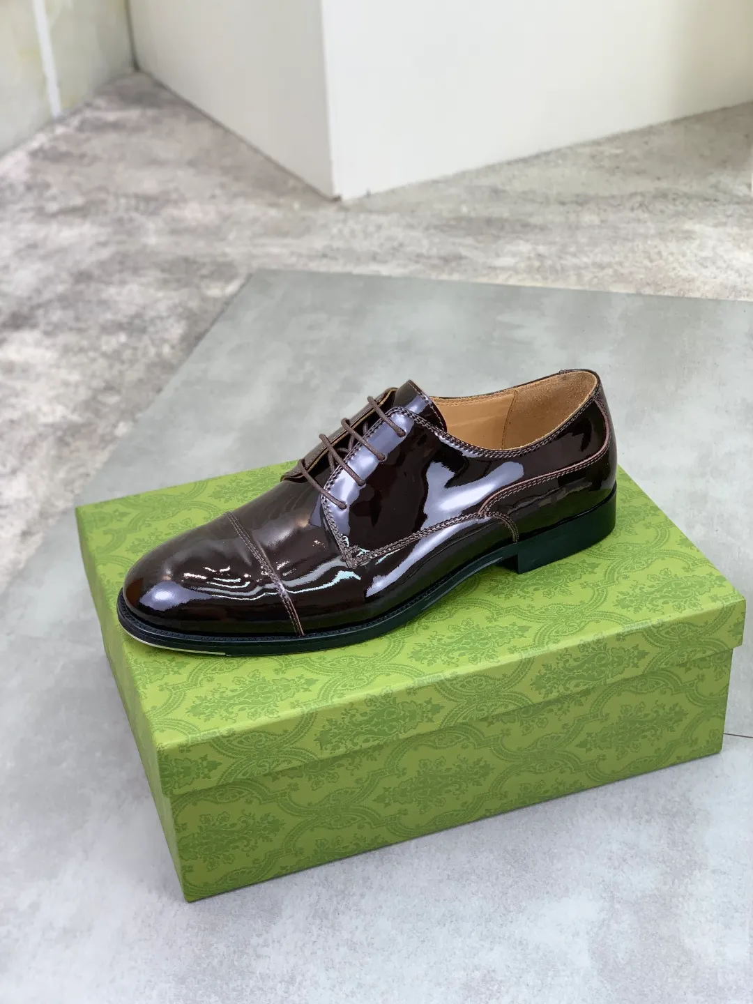 Men's men's shoes 💰P640 [New style] Water dyed cowhide 💰💎💎💎 [Gucci] GUCCI high-end men's formal business leather shoes, original order 1:1! Original imported high-end open-edge beaded calfskin, original metal buckle, imported first-layer cowhide lining for feet. Original high-end outsole, men's shoe size: 39-44 (45 customized) 2️⃣ colors available